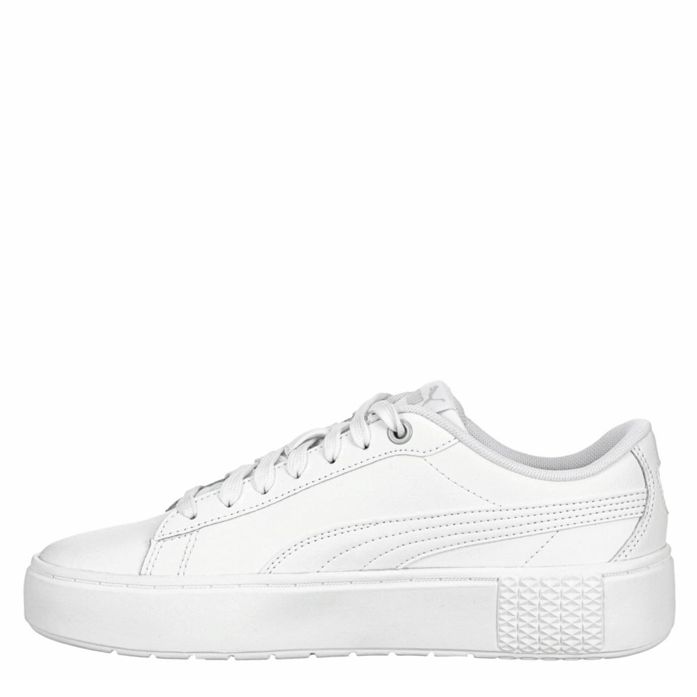 puma smash platform l white