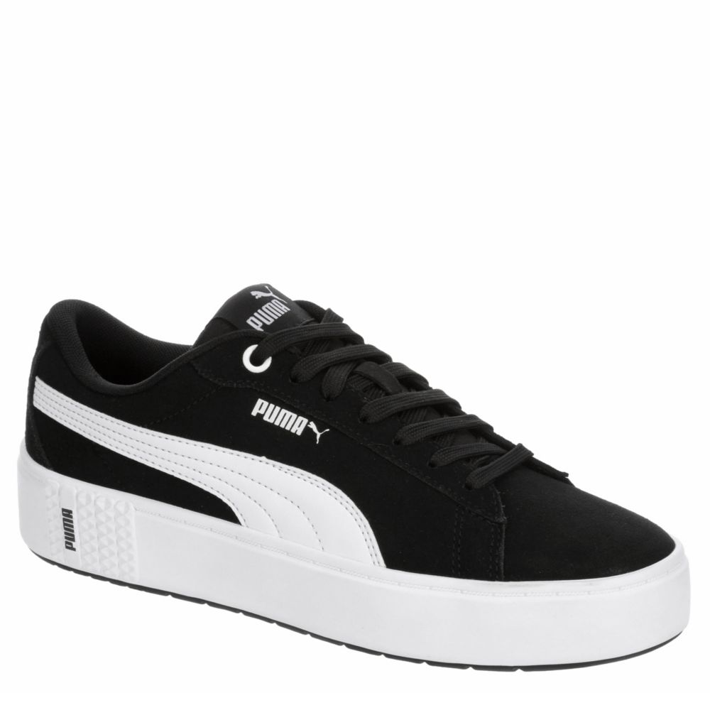 black puma platform sneakers