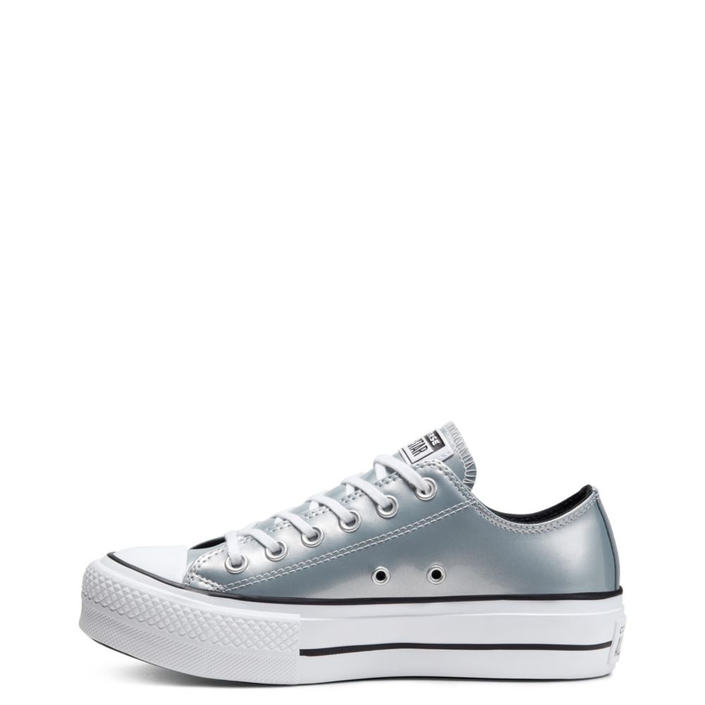 silver converse womens
