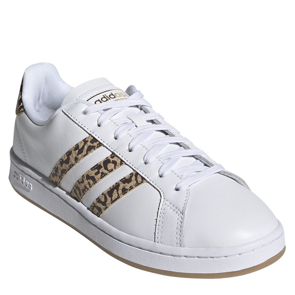 White Adidas Womens Grand Court Sneaker Athletic Off Broadway Shoes