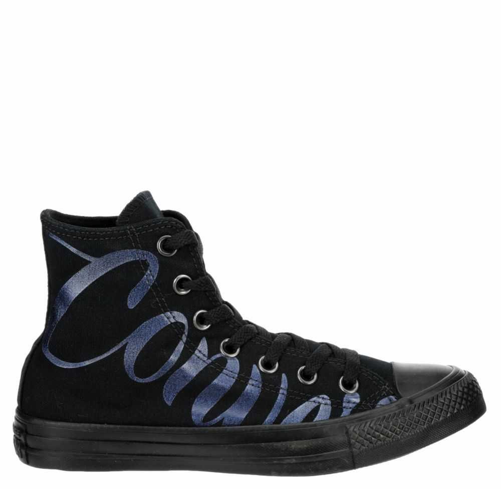 black hi top converse womens
