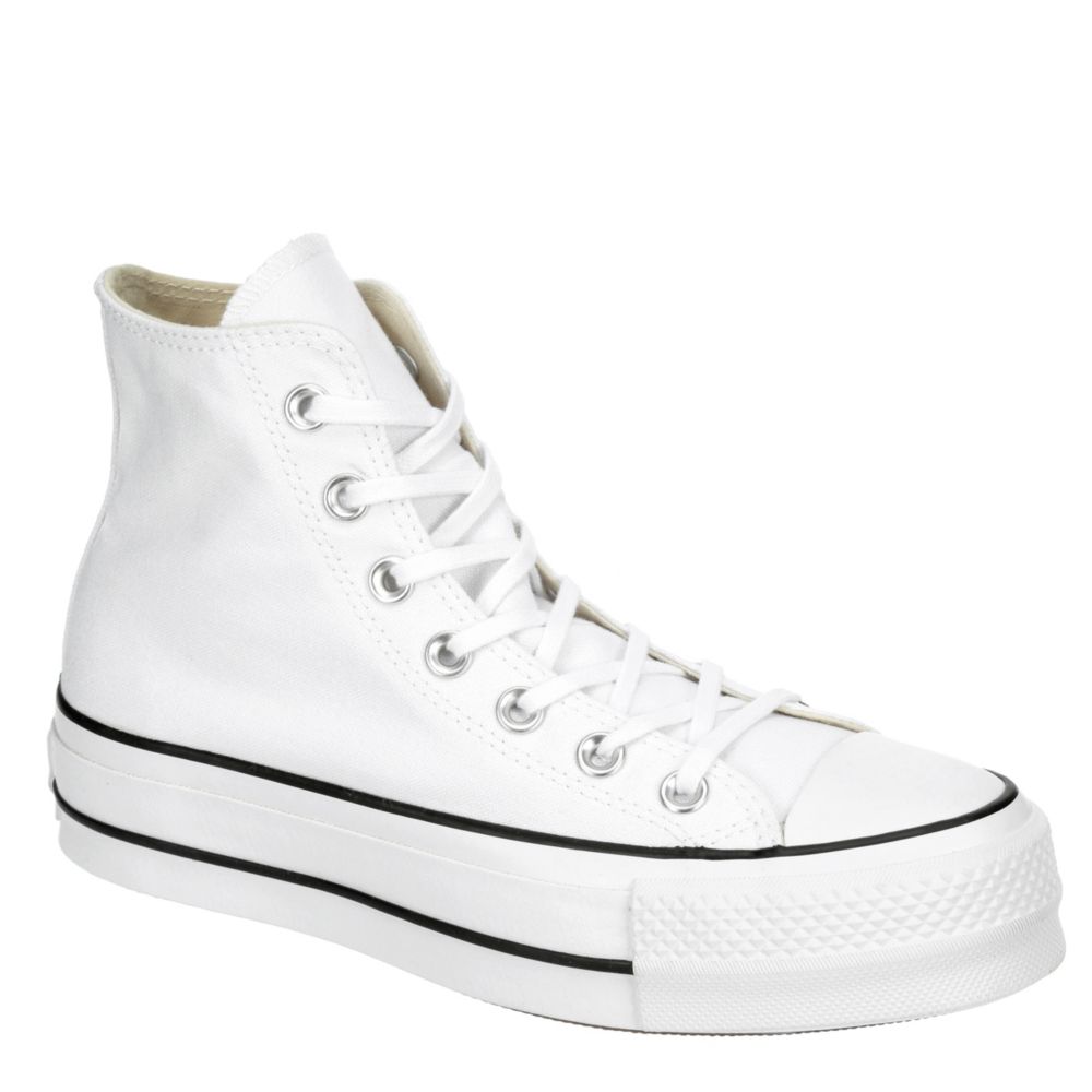 White Converse Womens Chuck Taylor All Star High Top Lift Sneaker |  Platforms | Off Broadway Shoes