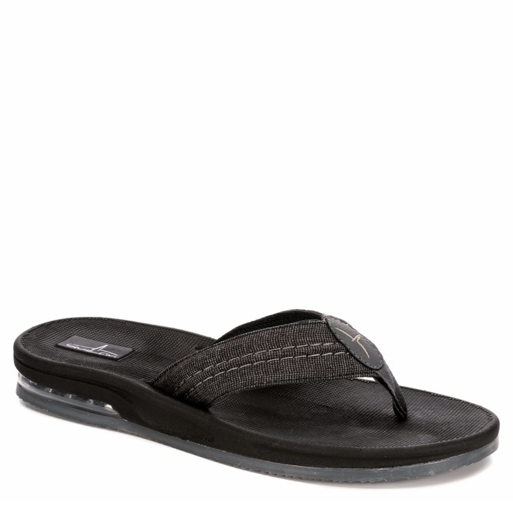 mens grey flip flops