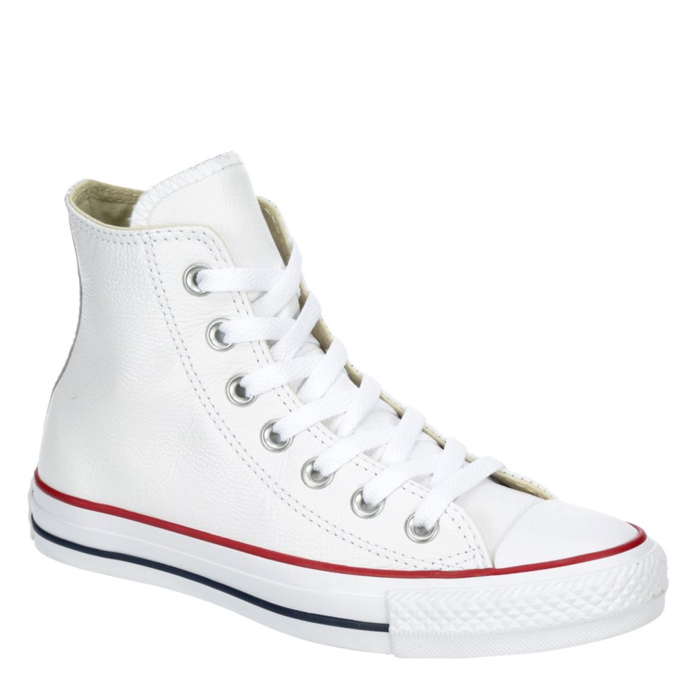 White Converse Womens Chuck Taylor All Star High Leather Sneaker | Athletic  | Off Broadway Shoes