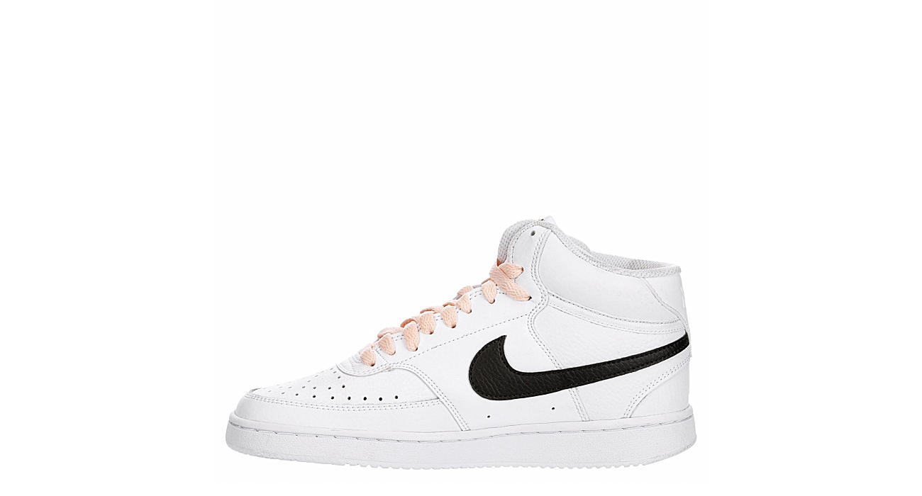 White Nike Womens Court Vision Mid Sneaker | Athletic | Off Broadway Shoes