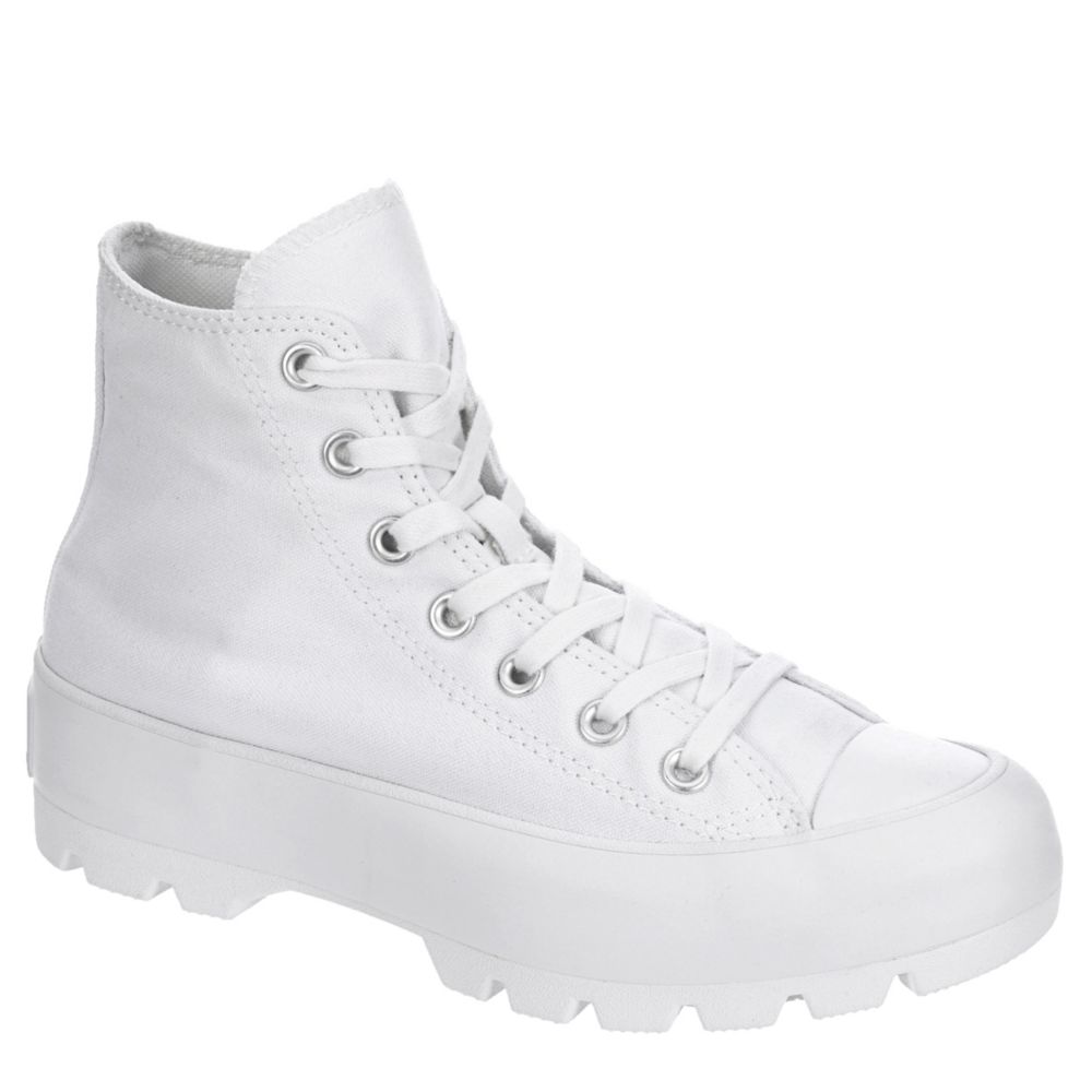 all white high top sneakers