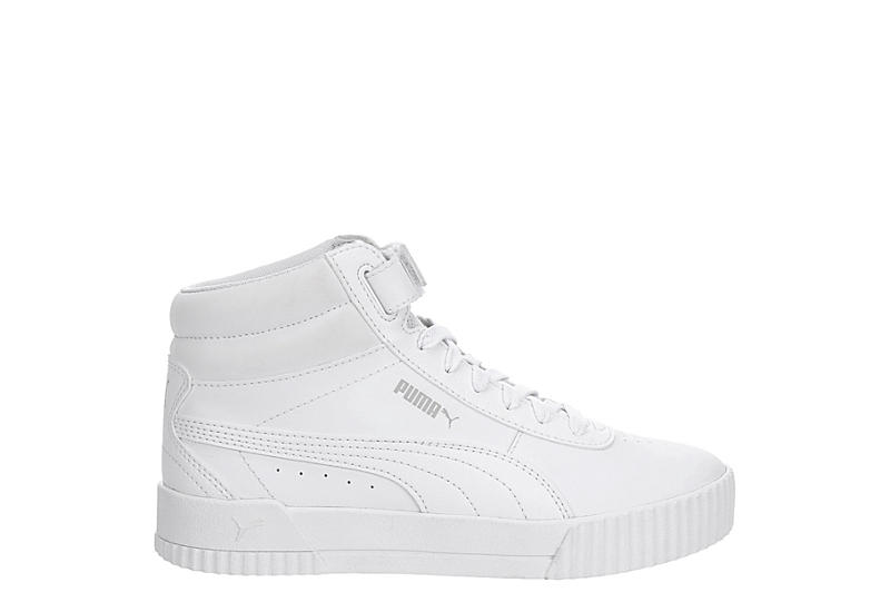 White Puma Womens Carina Mid Sneaker | Athletic | Off Broadway Shoes