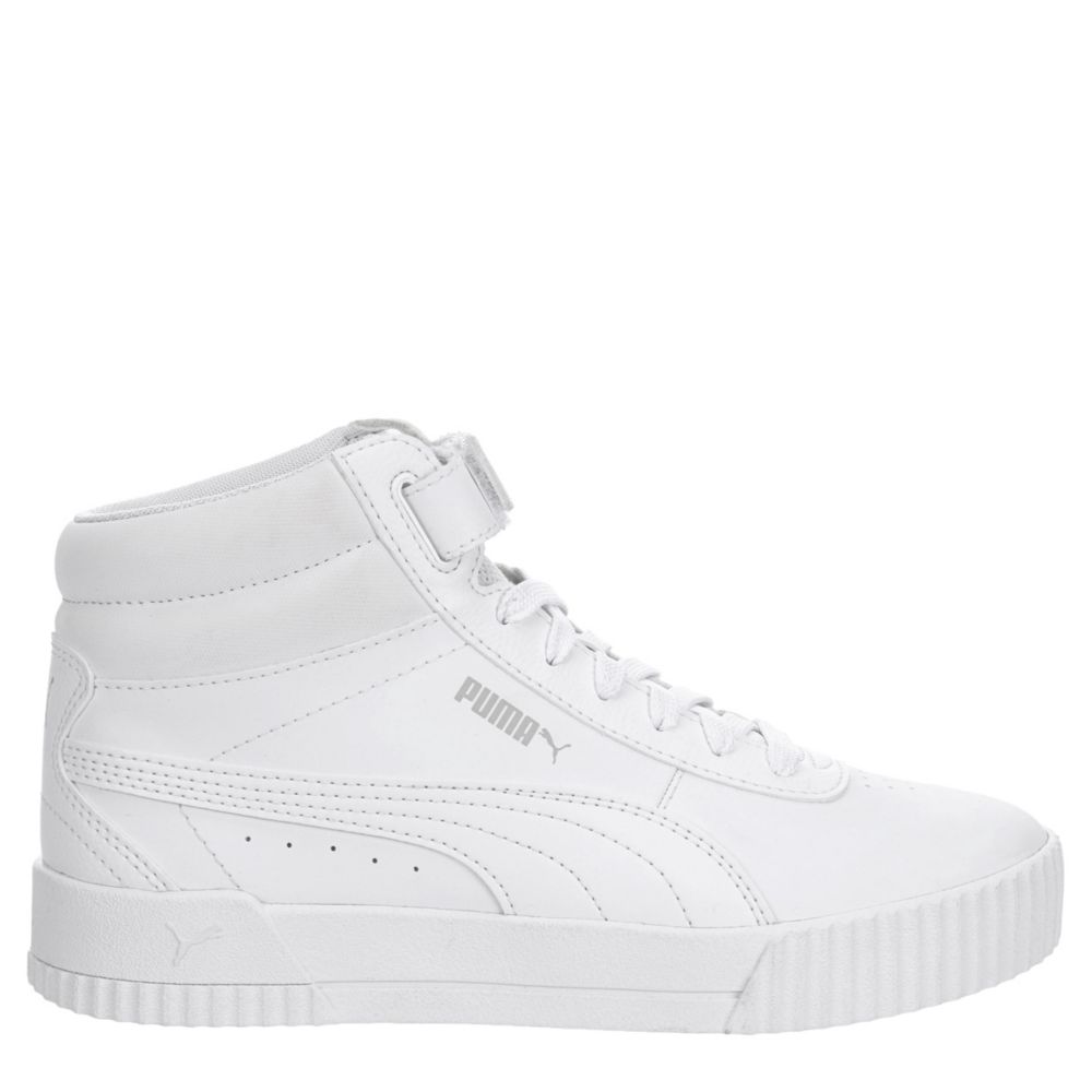 white puma carina sneakers