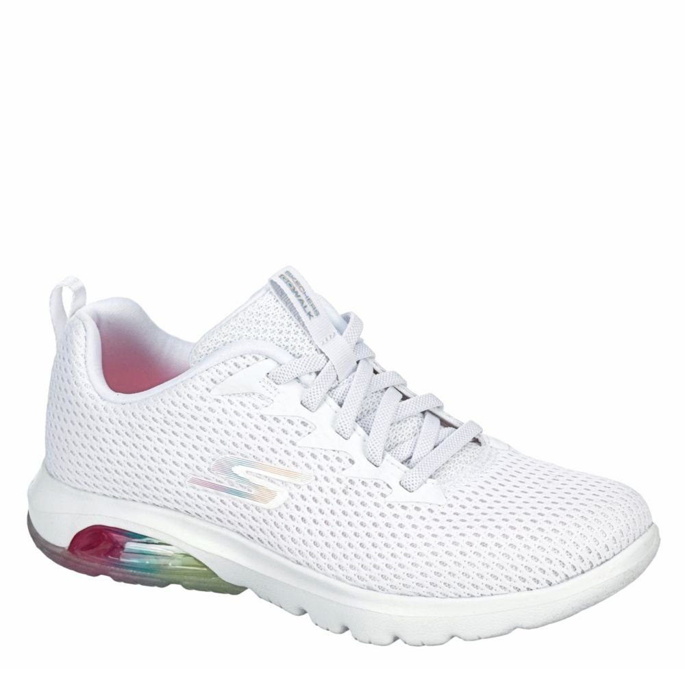 White Skechers Womens Go Walk Air Sneaker | Athletic | Off Broadway Shoes