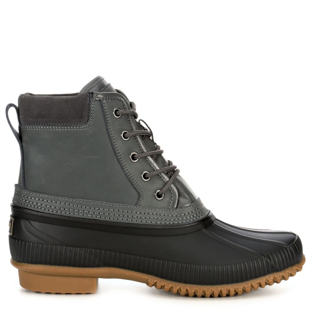 TOMMY HILFIGER Mens Casey Waterproof Insulated Duck Boot - GREY