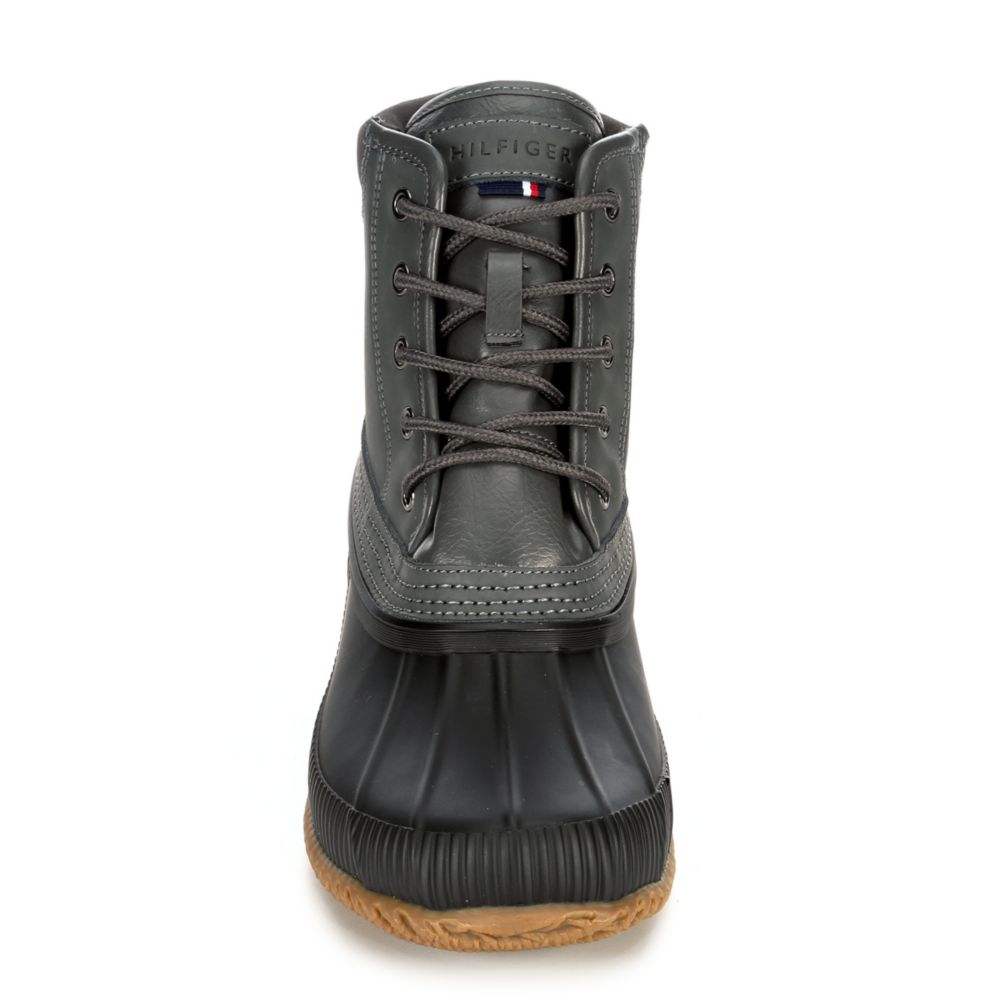 TOMMY HILFIGER Mens Casey Waterproof Insulated Duck Boot - GREY