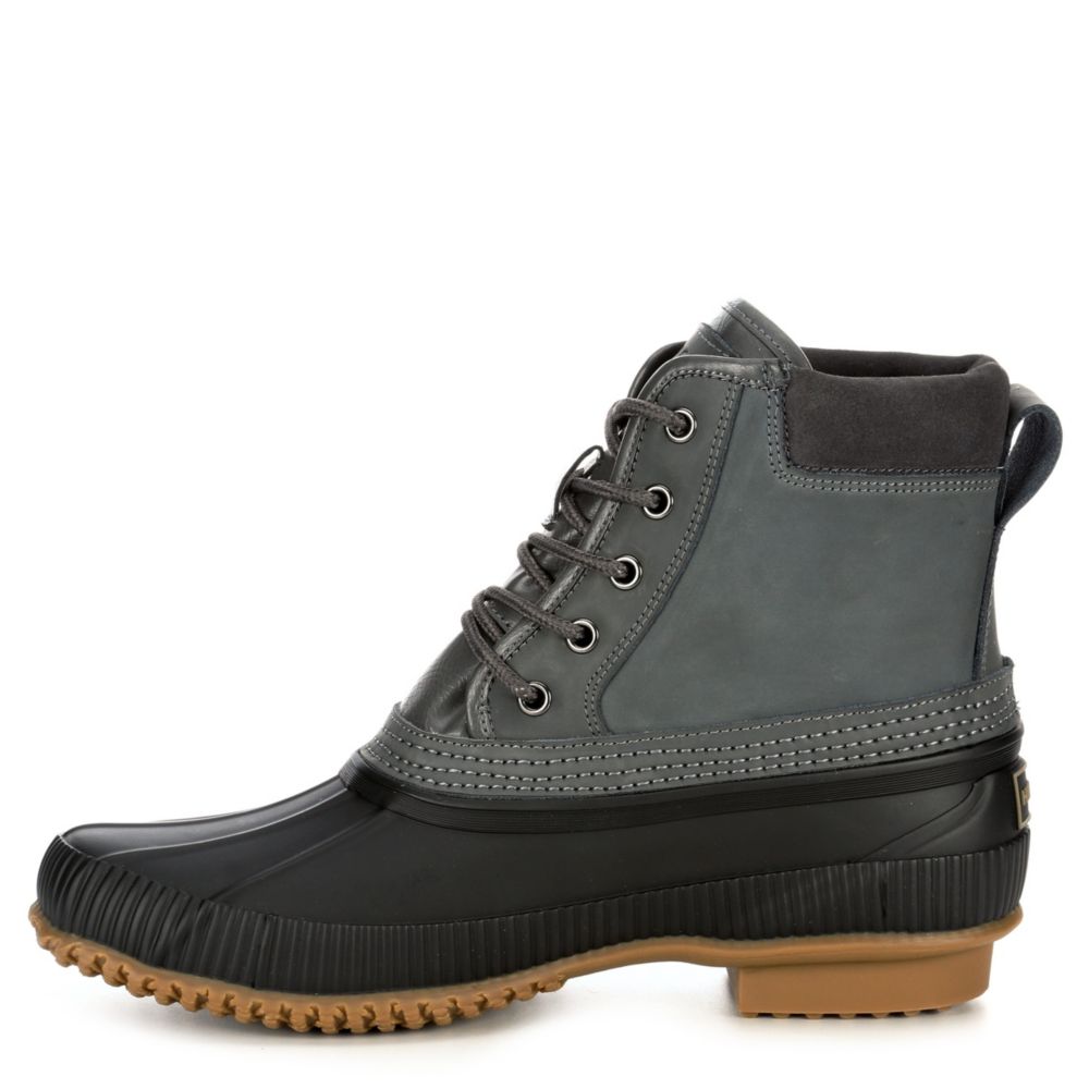 TOMMY HILFIGER Mens Casey Waterproof Insulated Duck Boot - GREY