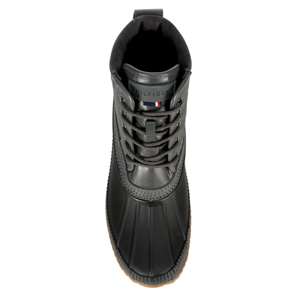 TOMMY HILFIGER Mens Casey Waterproof Insulated Duck Boot - GREY