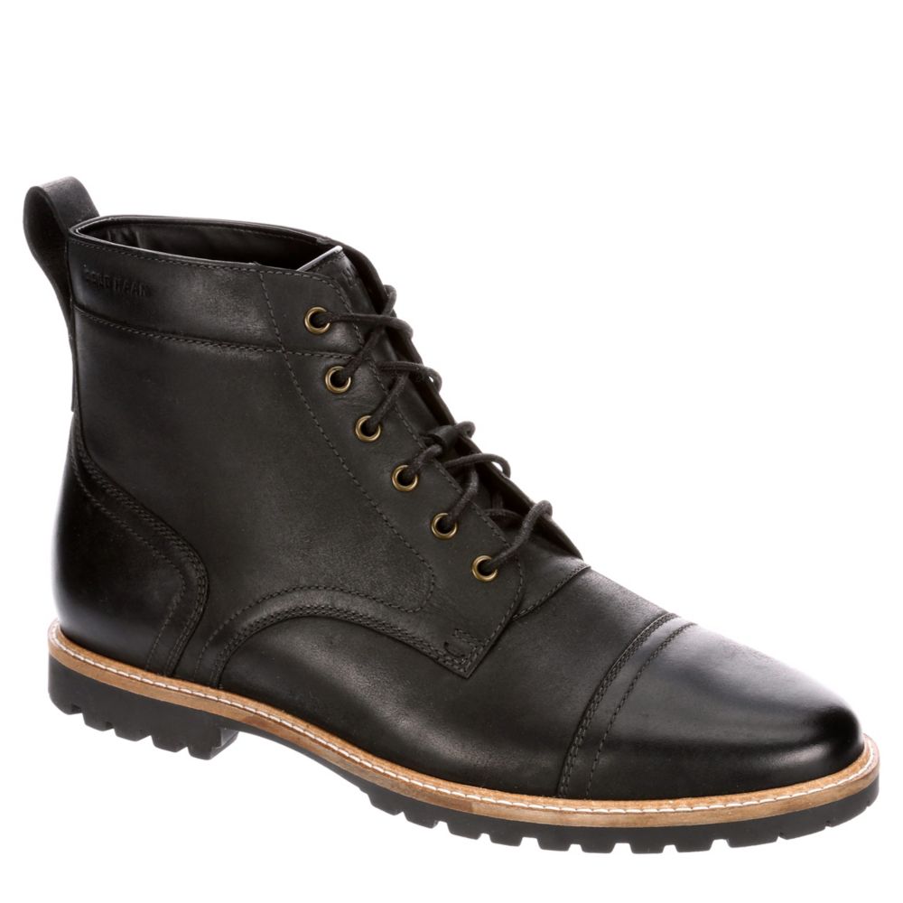 mens casual cap toe boots