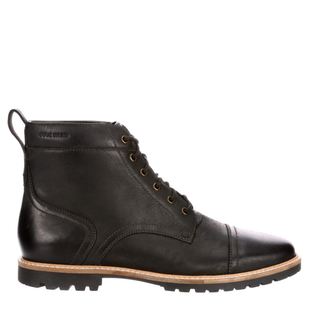 COLE HAAN Mens Nathan Cap Toe Casual Boot - BLACK
