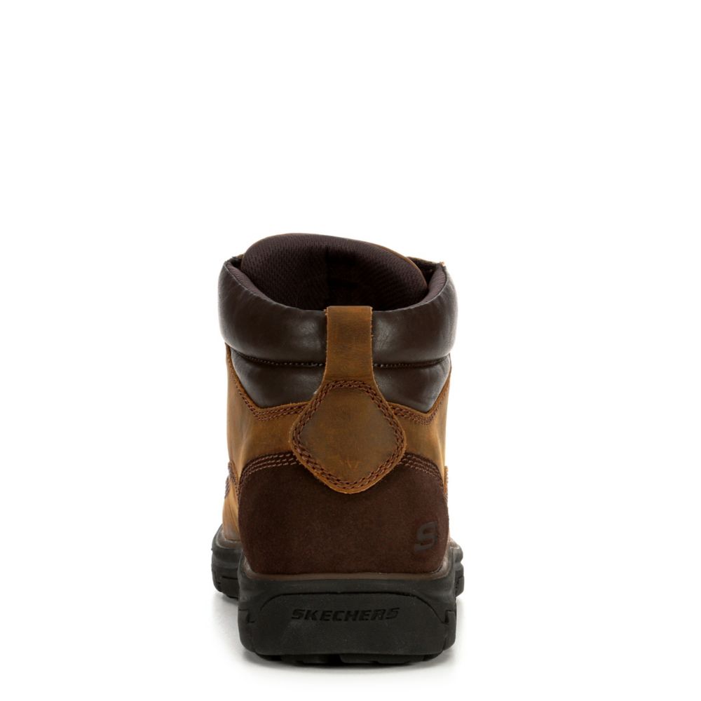 SKECHERS Mens Segment-garnet Leather Casual Boot - BROWN