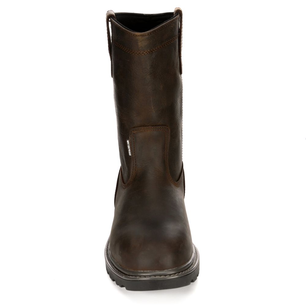 WOLVERINE Mens Floor Hand Work Safety Boot - DARK BROWN