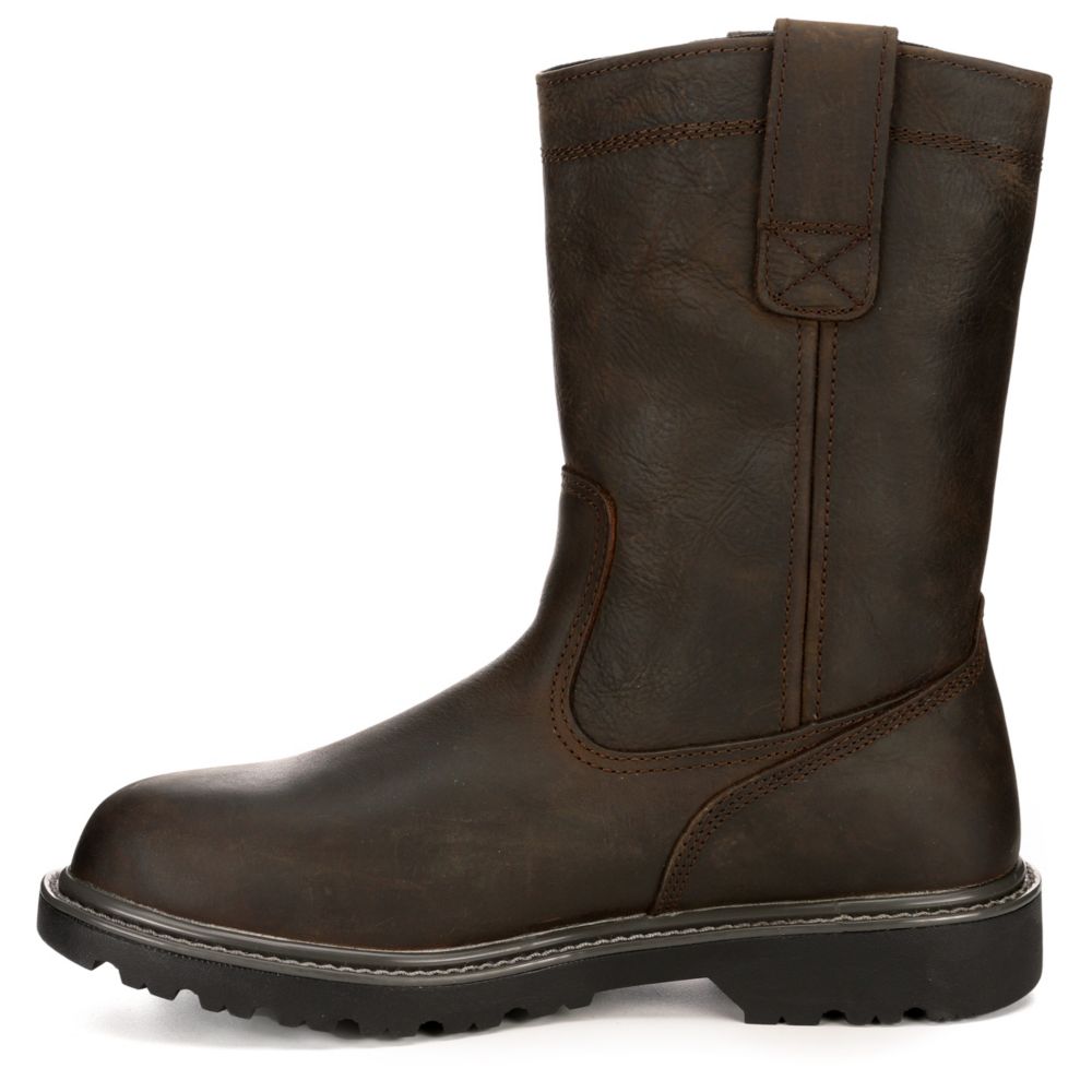 WOLVERINE Mens Floor Hand Work Safety Boot - DARK BROWN