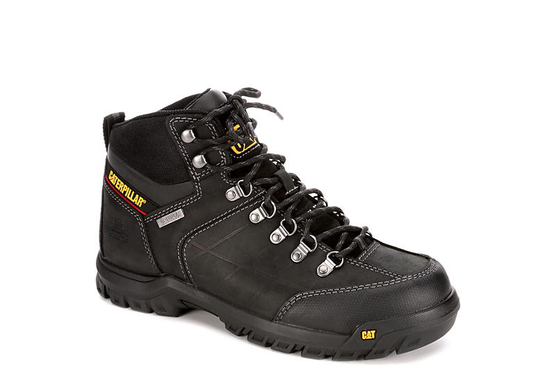 Black Caterpillar Mens Threshold Waterproof Work Safety Boot | Boots | Off  Broadway Shoes