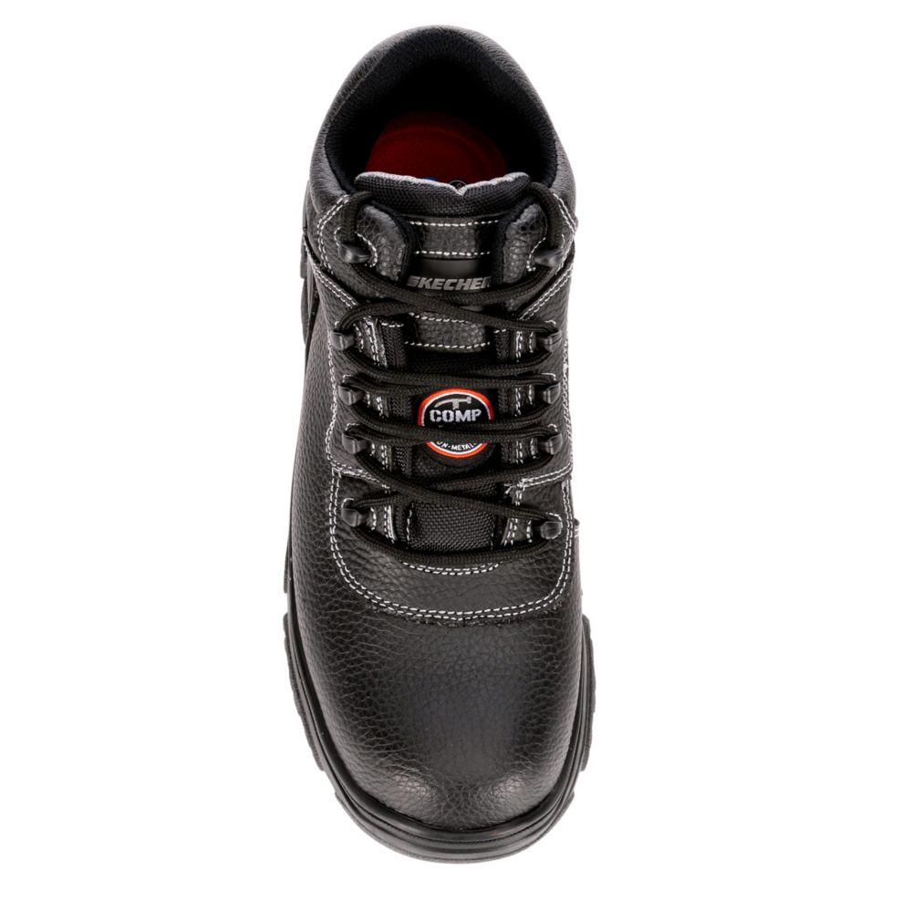 SKECHERS Mens Burgin-sosder Work Safety Boot - BLACK