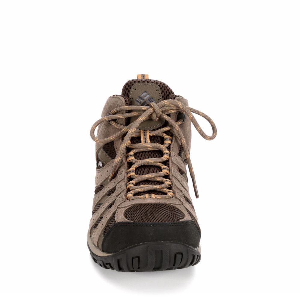 COLUMBIA Mens Redmond Mid Waterproof Hiking Boot - BROWN