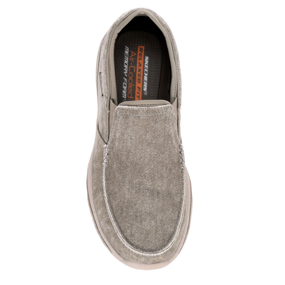 SKECHERS Mens Creston-moseco Canvas Shoe - TAUPE
