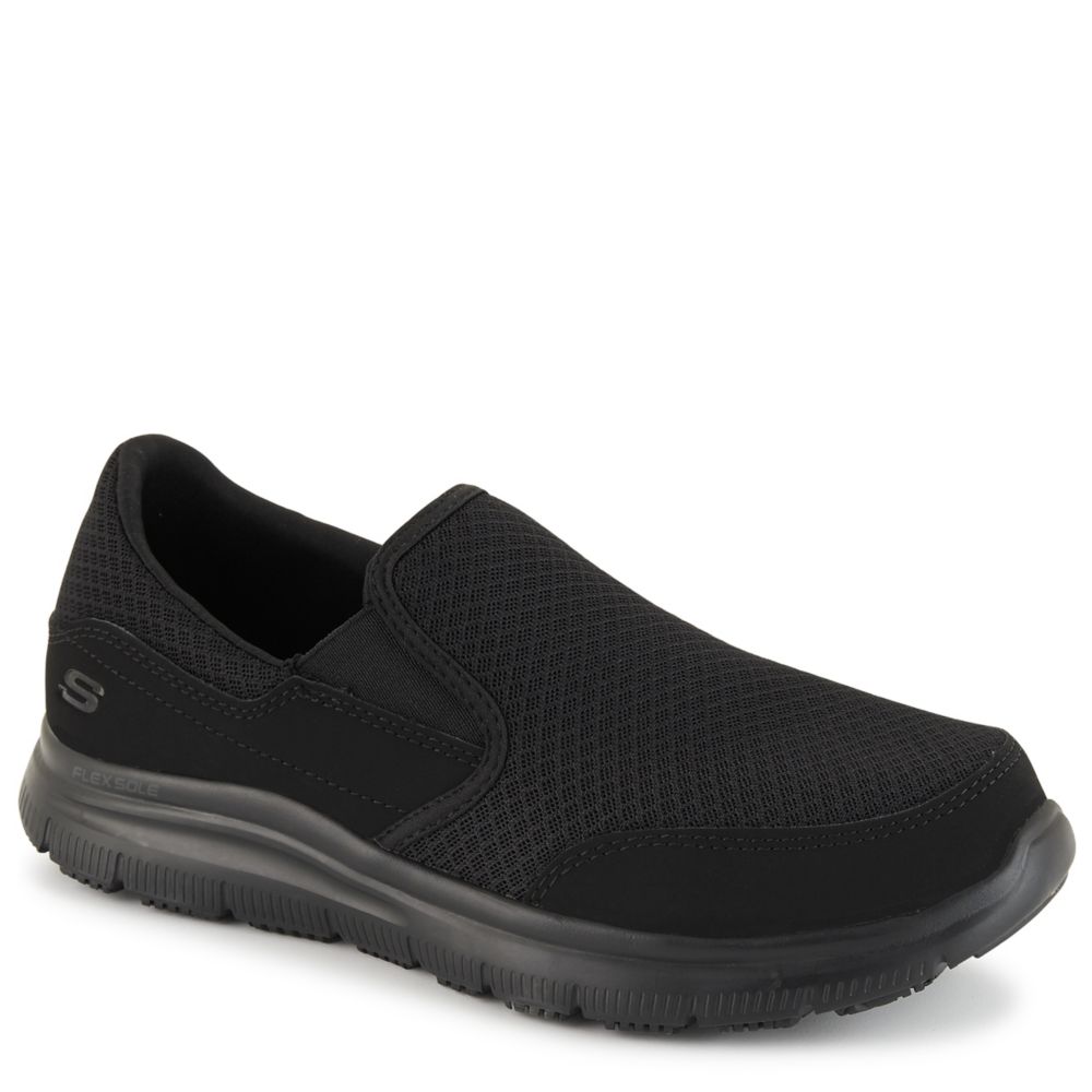 skechers men's flex advantage black work shoe