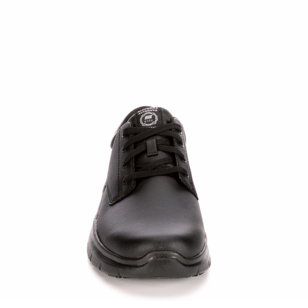 skechers men's flex advantage black work shoe