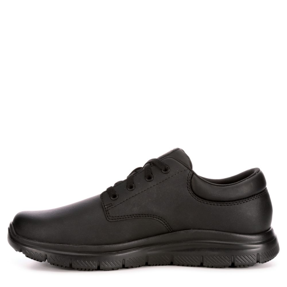 SKECHERS Mens Flex Advantage-fourche Work Shoe - BLACK