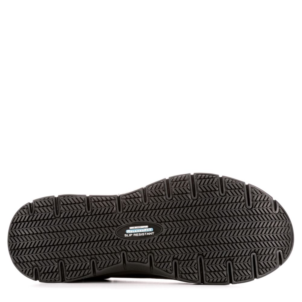SKECHERS Mens Flex Advantage-fourche Work Shoe - BLACK