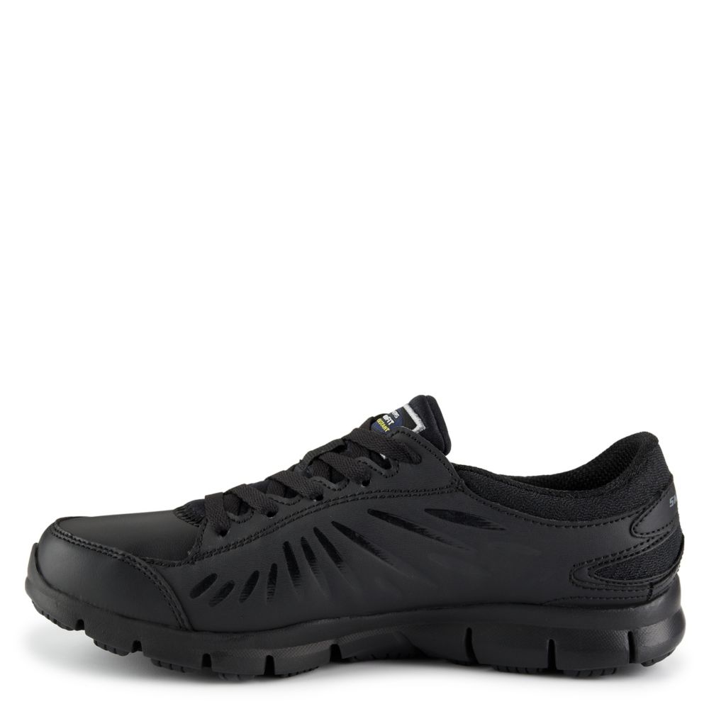 SKECHERS Womens Eldred Work Shoe - BLACK