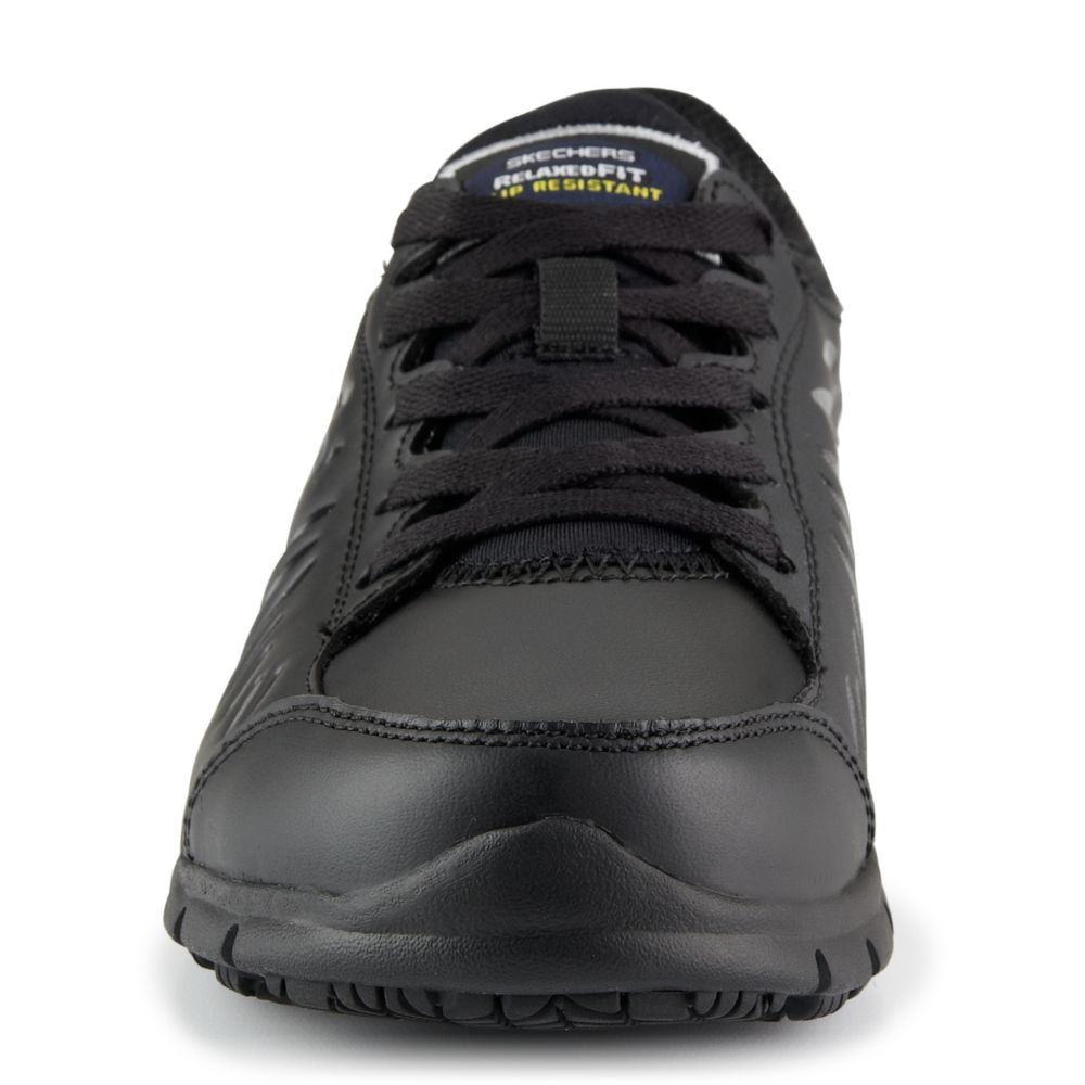 SKECHERS Womens Eldred Work Shoe - BLACK