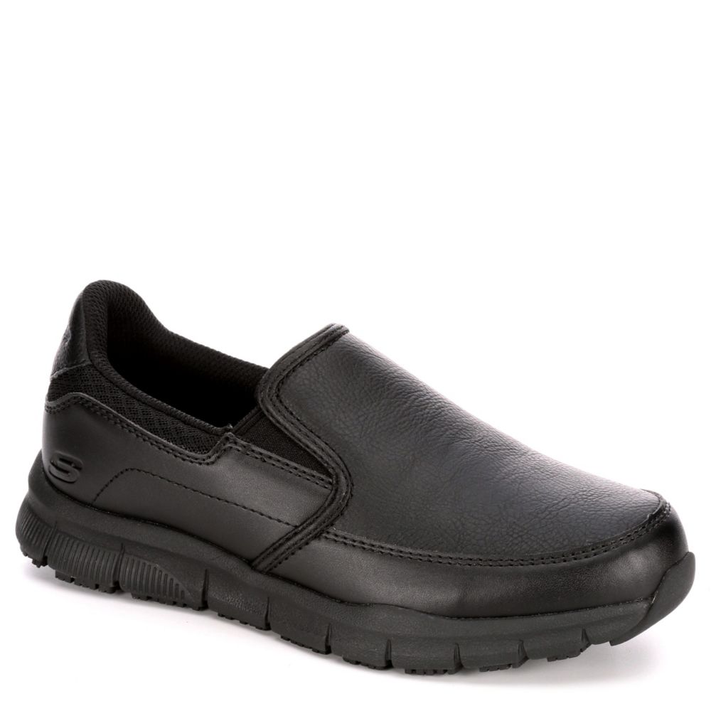 SKECHERS Womens Nampa-annod Slip Resistant Work Shoe - BLACK