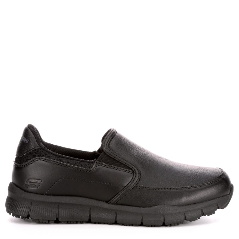 SKECHERS Womens Nampa-annod Slip Resistant Work Shoe - BLACK