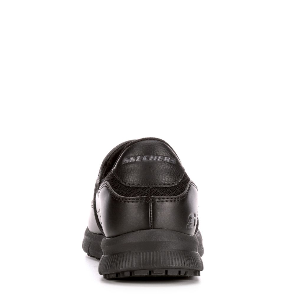 SKECHERS Womens Nampa-annod Slip Resistant Work Shoe - BLACK