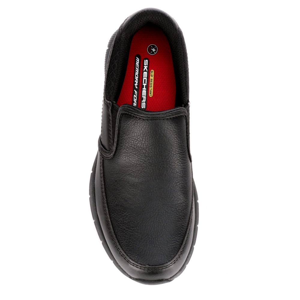 SKECHERS Womens Nampa-annod Slip Resistant Work Shoe - BLACK