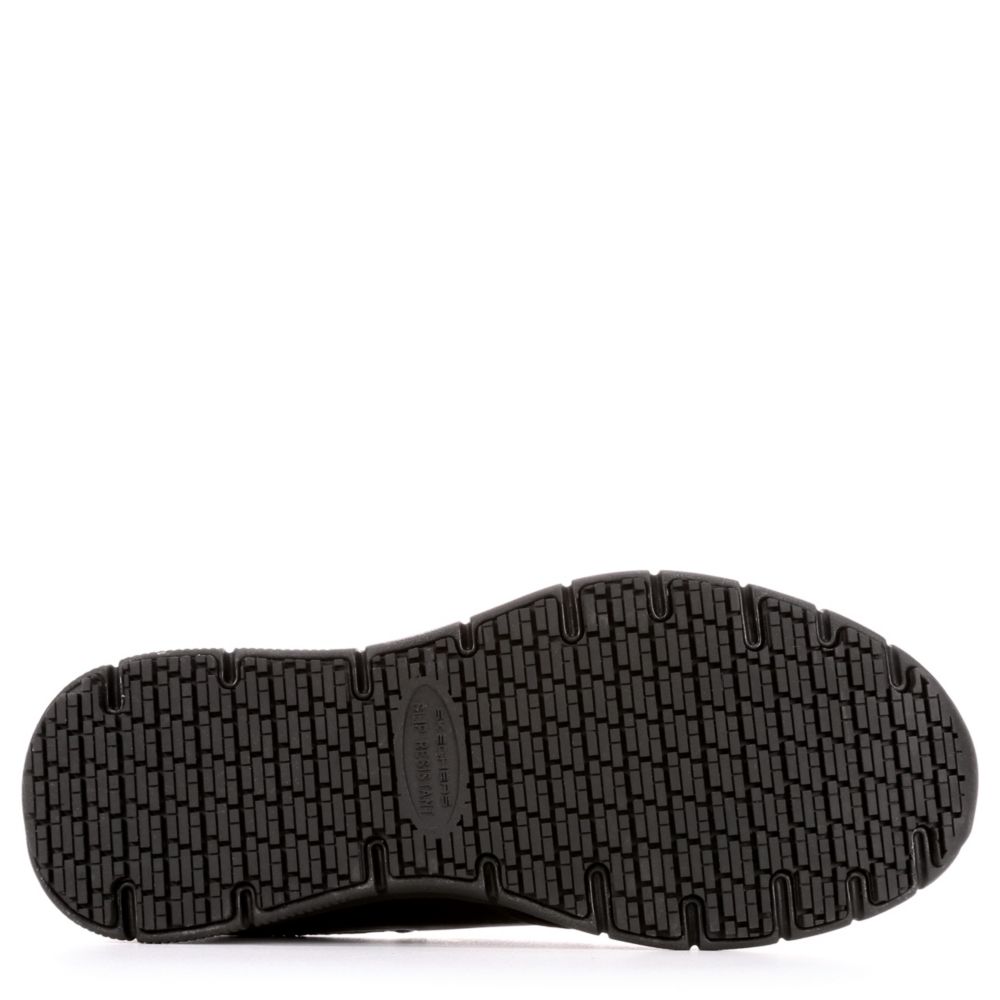 SKECHERS Womens Nampa-annod Slip Resistant Work Shoe - BLACK