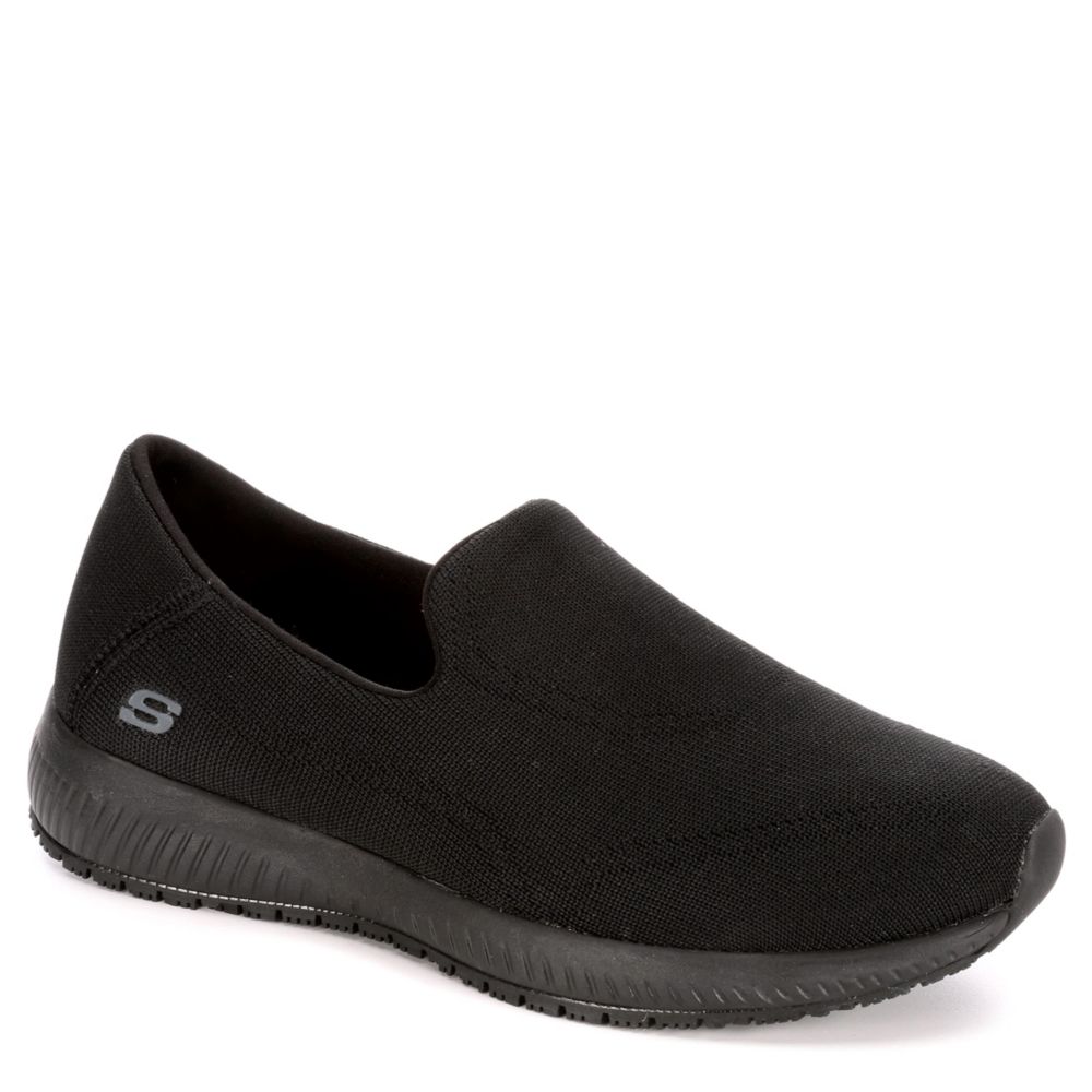 skechers womens black work shoes