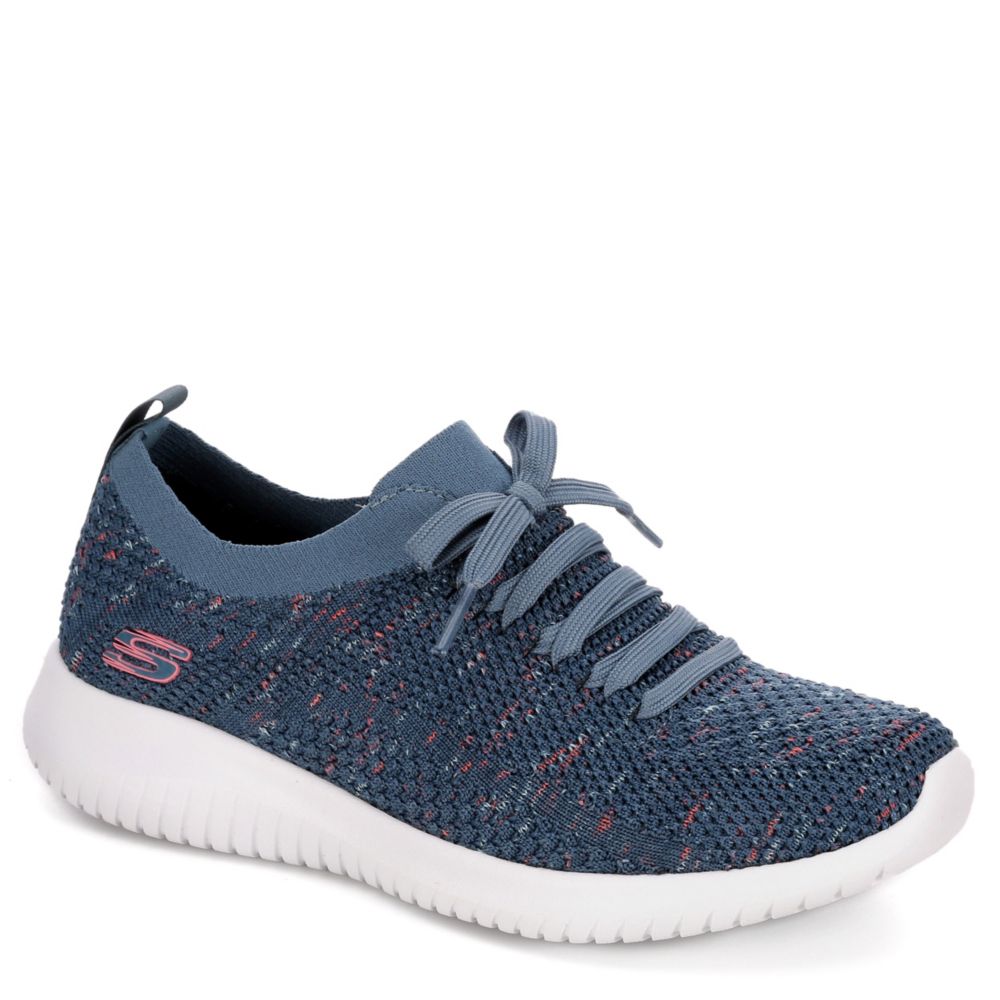 Blue Skechers Womens Ultra Flex Happy Days Sneaker