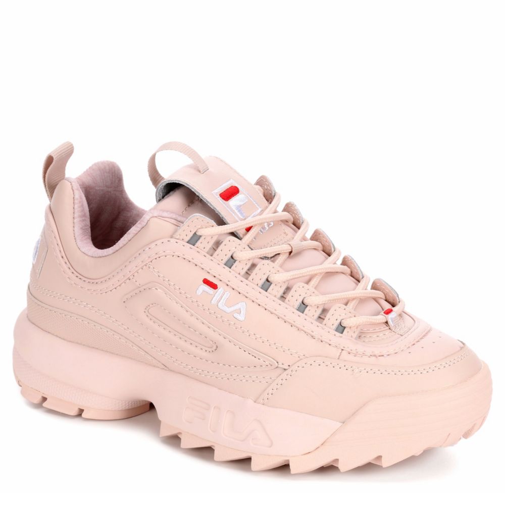 fila white pink shoes