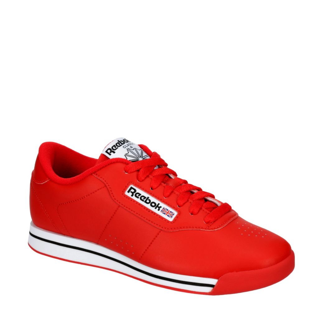 womens red reebok shoes