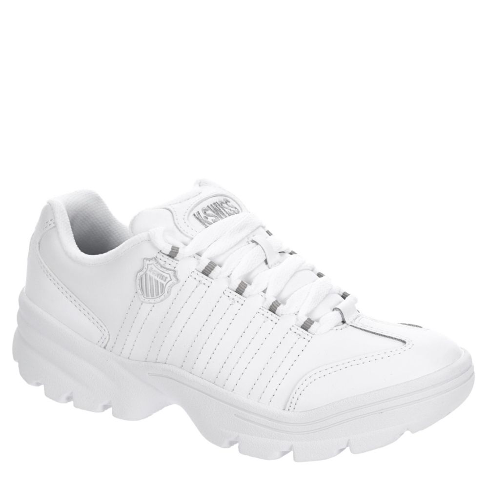 all white k swiss sneakers
