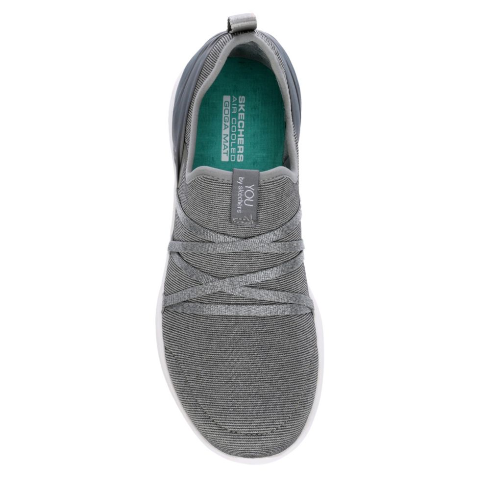 grey skechers womens