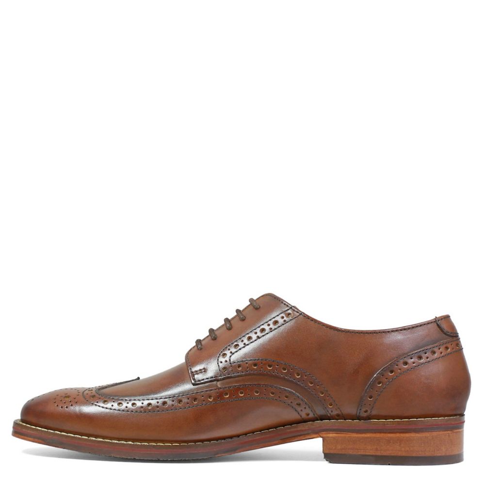 FLORSHEIM Mens Salerno Wingtip Oxford - COGNAC