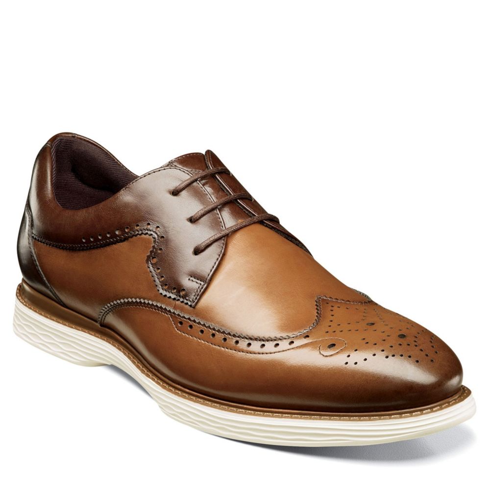 stacy adams wingtip cognac