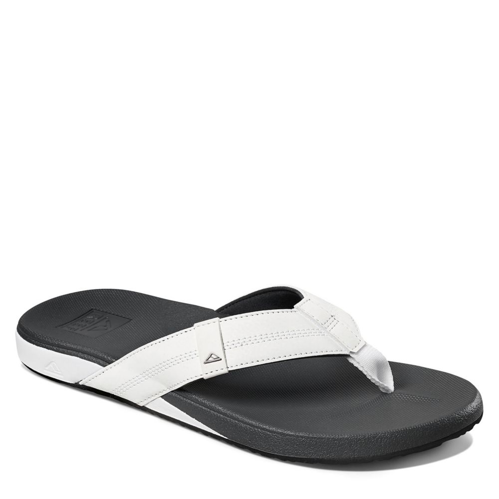 mens white flip flops