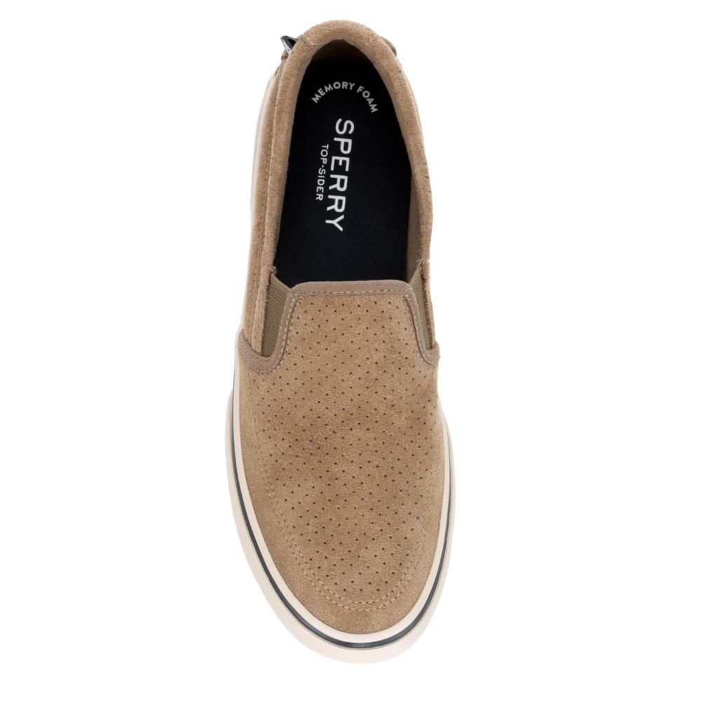 SPERRY Mens Halyard Slip On - DARK TAUPE