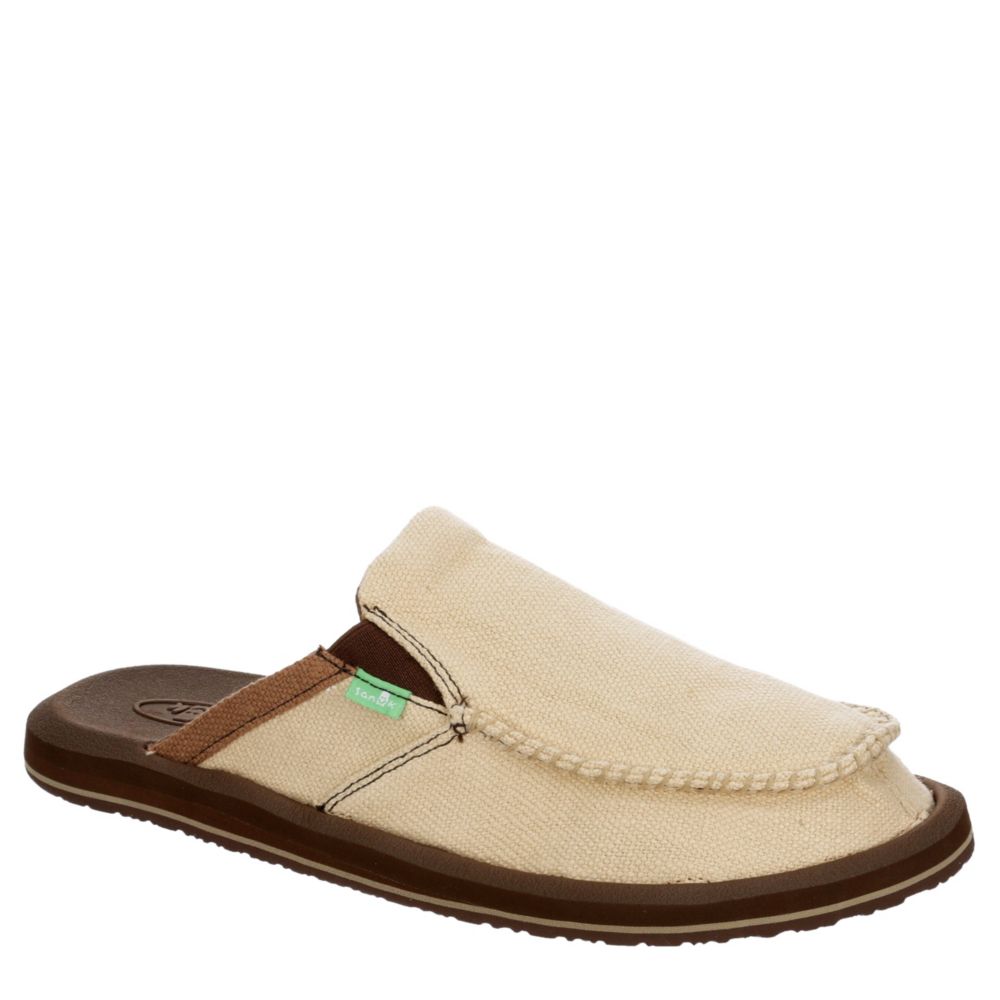 mens tan slip on shoes