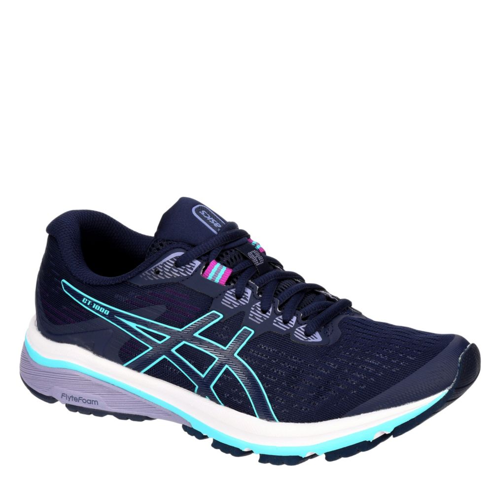 asics navy running shoes