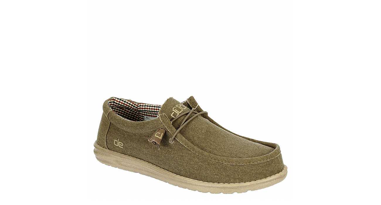 Brown Hey Dude Mens Wally Nut Canvas Shoe | Casual | Off Broadway Shoes